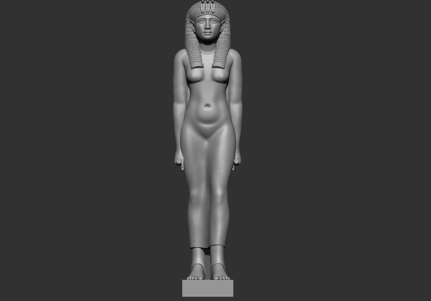 Egyptian Queen Cleopatra statue 3D print model 3D print model_1