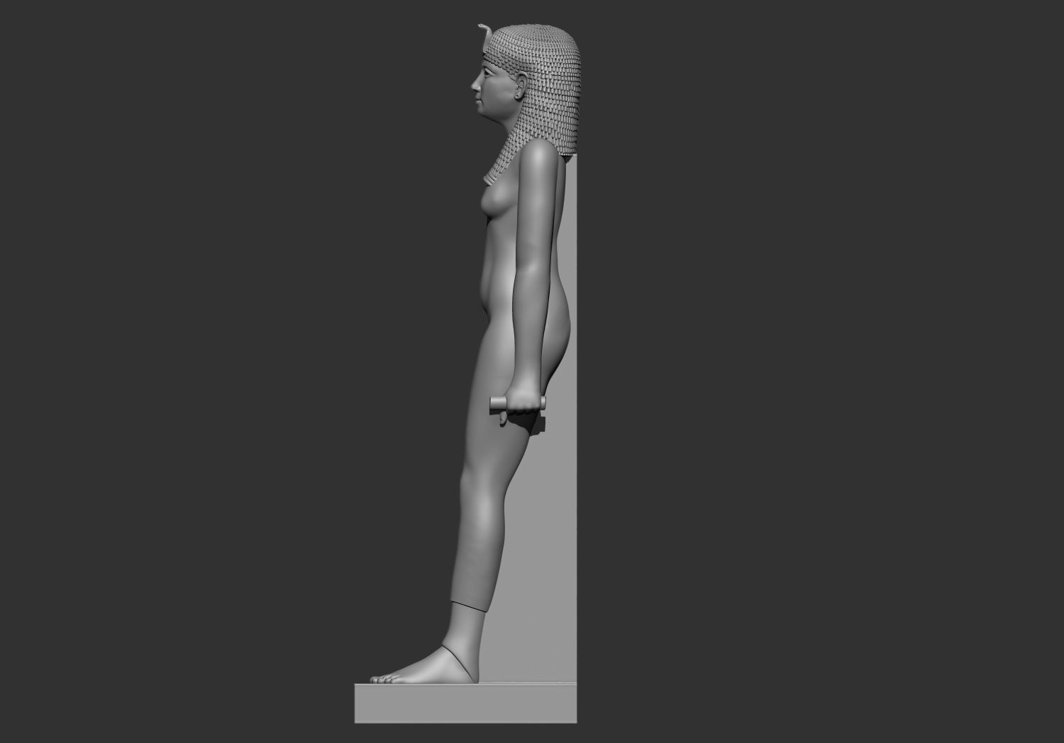 Egyptian Queen Cleopatra statue 3D print model 3D print model_3