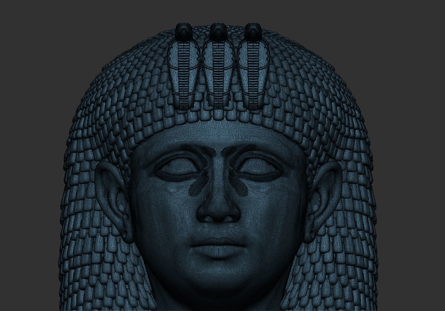 Egyptian Queen Cleopatra statue 3D print model 3D print model_7
