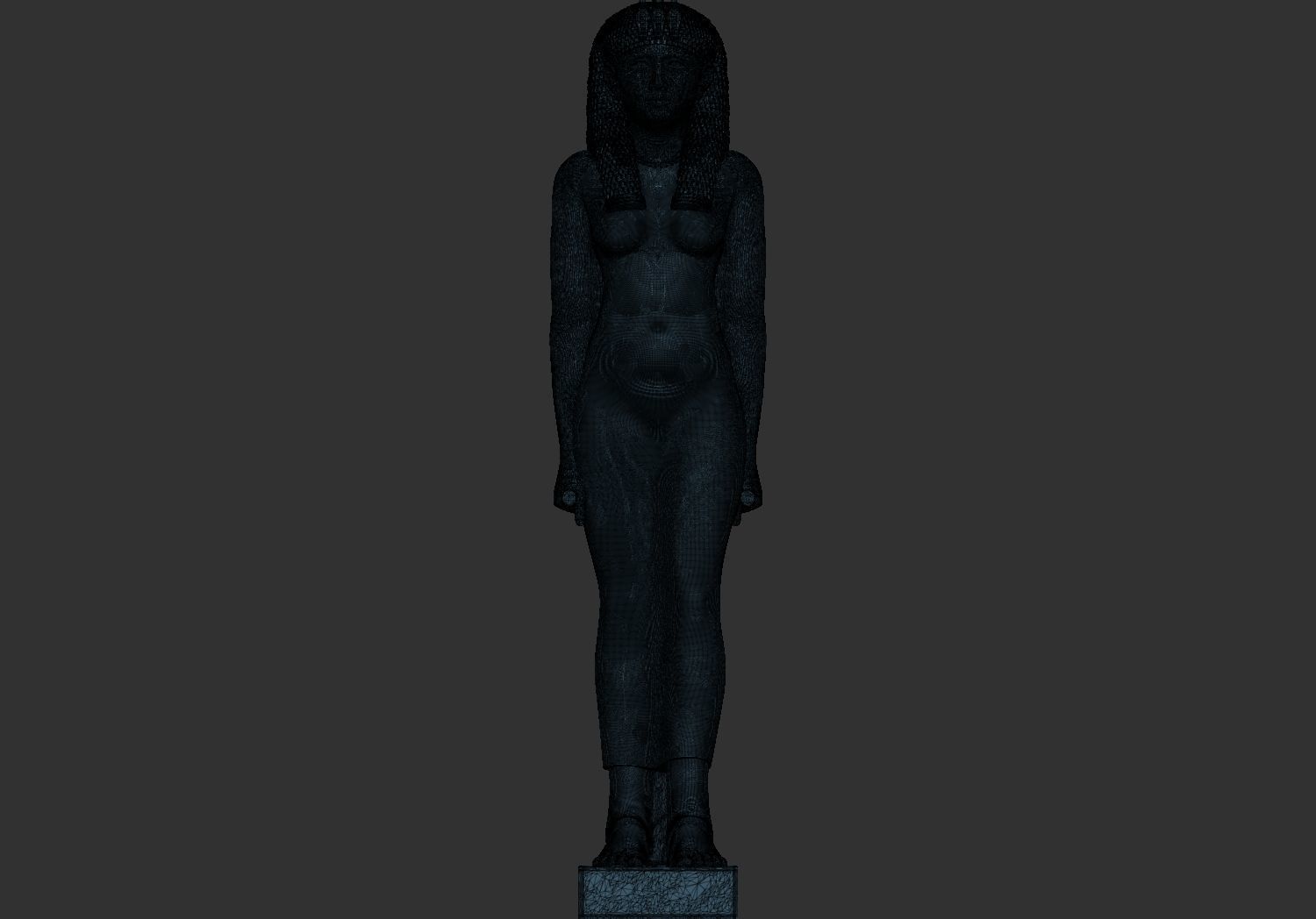 Egyptian Queen Cleopatra statue 3D print model 3D print model_8