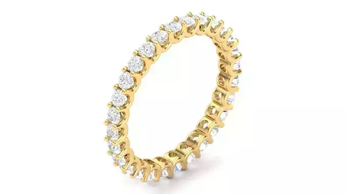 U Shaped Eternity Ring 2 point 3 mm stone size swiss 19 and EU59