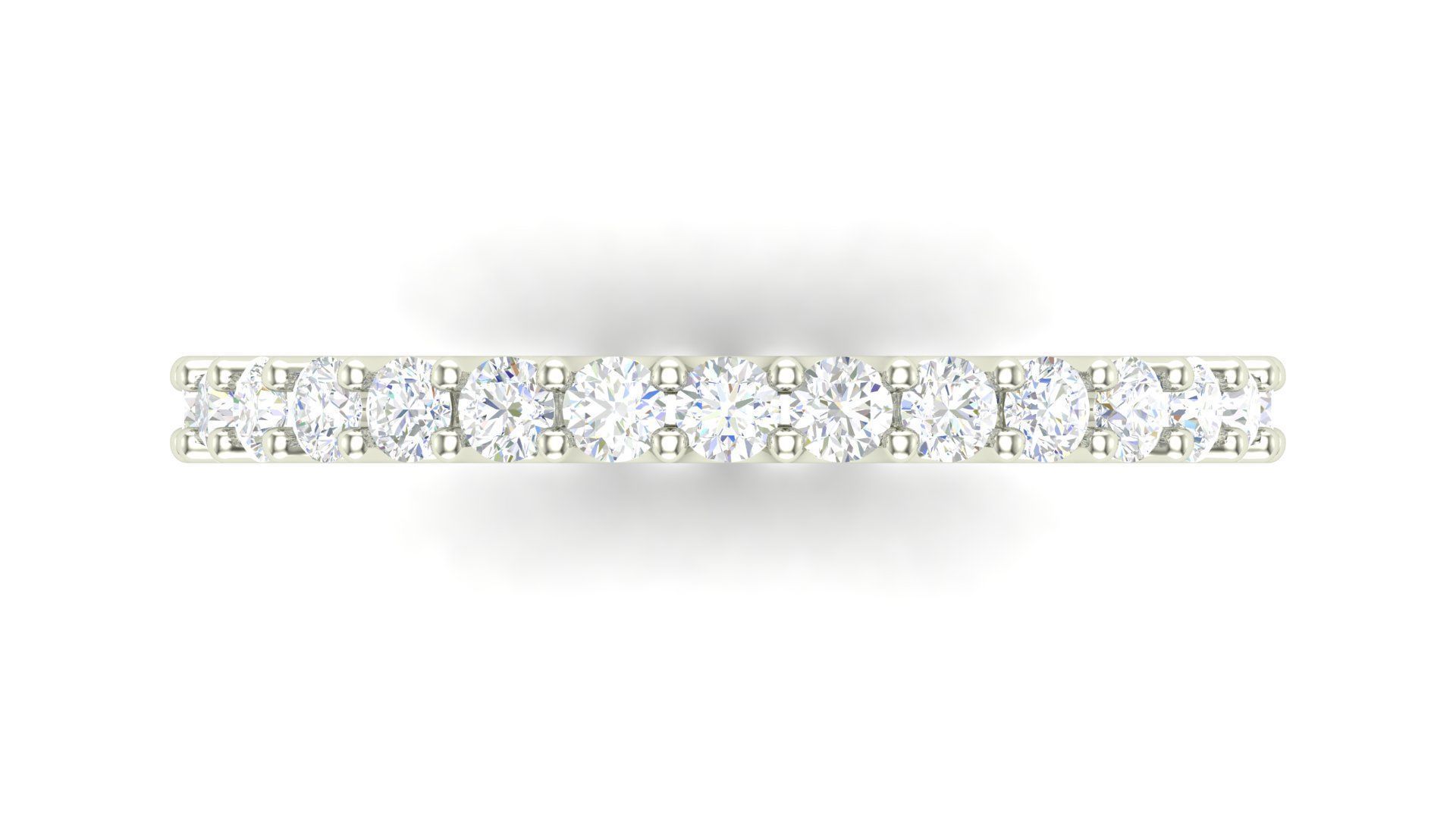 U Shaped Eternity Ring 2 point 3 mm stone size swiss 20 and EU60 3D print model_7