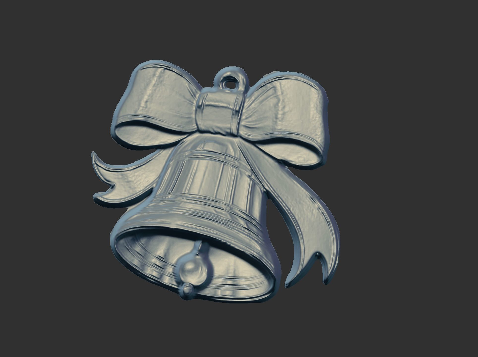 christmas bell decor  3D print model_3
