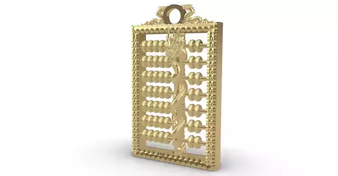 1005 Dragon Abacus Pendant 3D print model