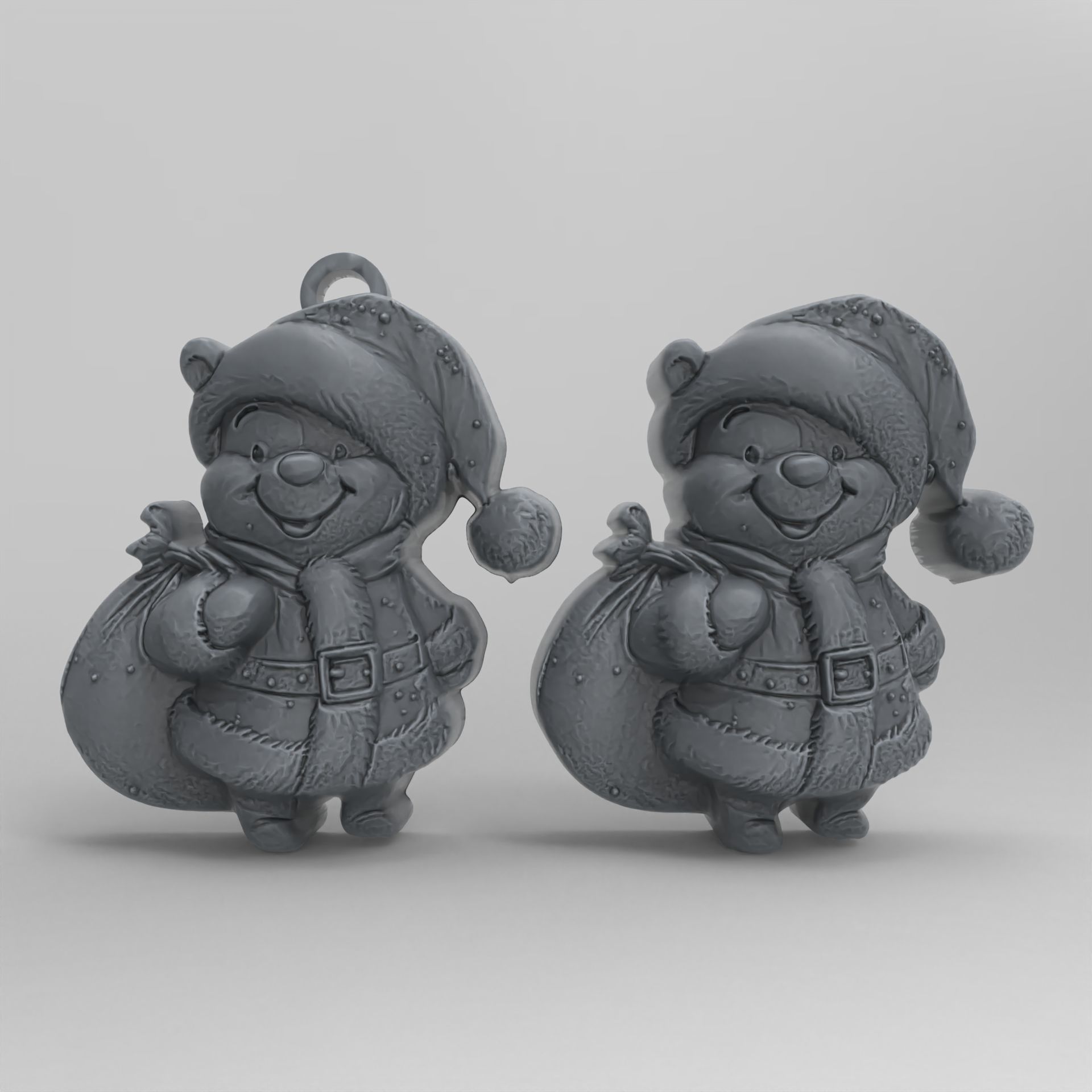 christmas sanda pooh bear decor  3D print model_1