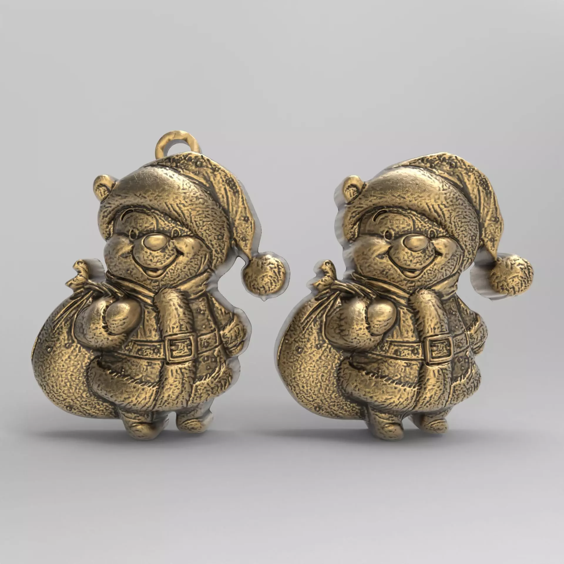 christmas sanda pooh bear decor  3D print model_0