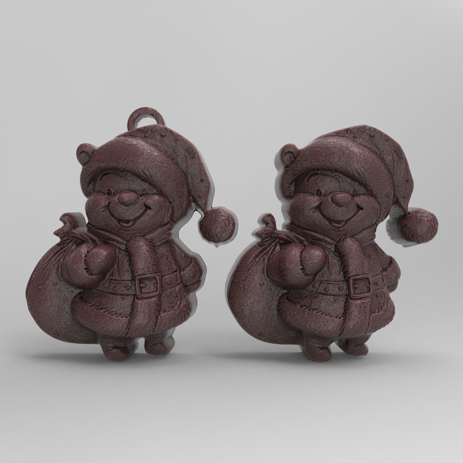 christmas sanda pooh bear decor  3D print model_2