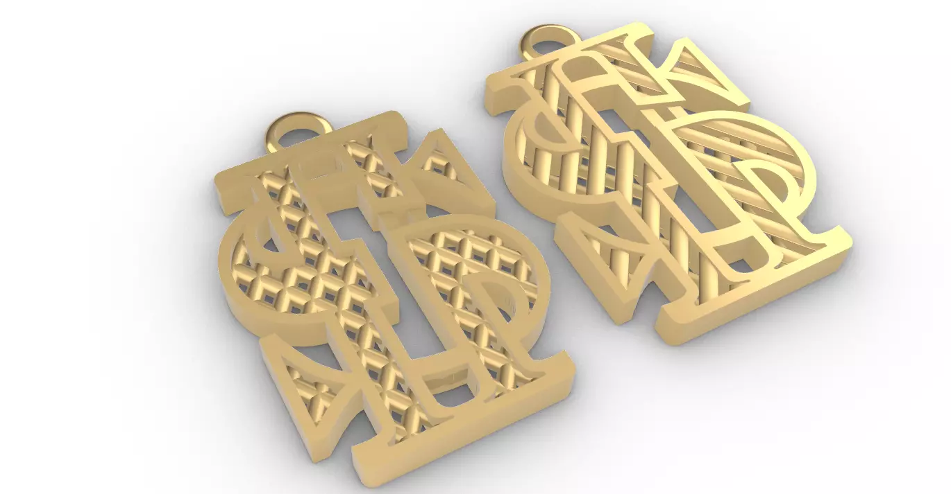 1007 Dollar Sign Pendant 3D print model