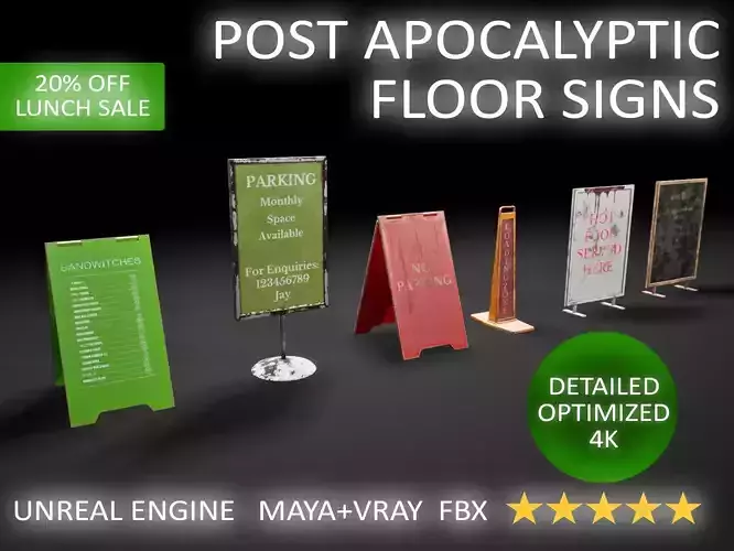 Post Apocalyptic Floor Signs