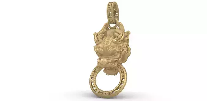 1009 Abacus Dragon Head Pendant 3D print model