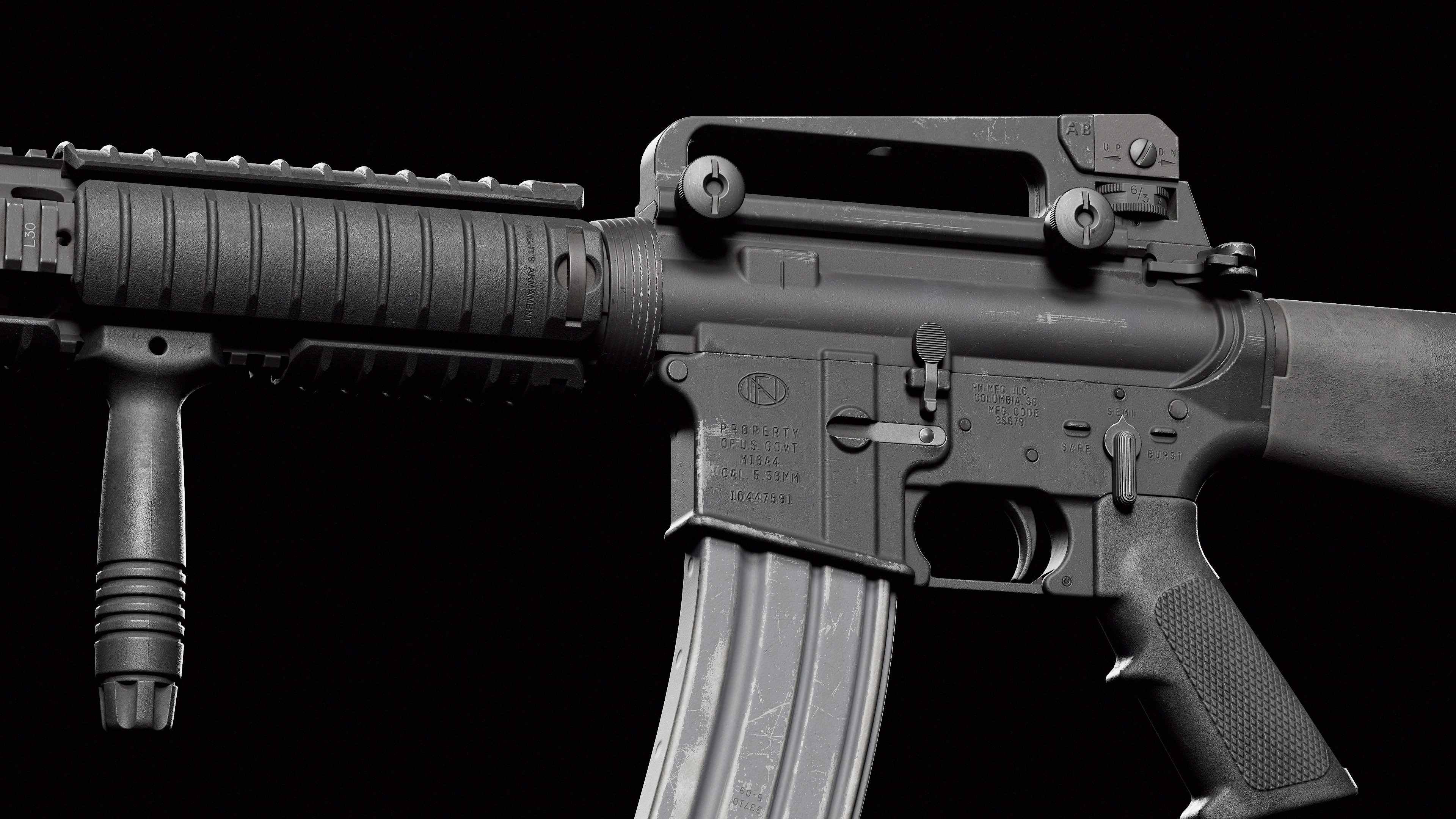 M16A4 Low-poly 3D model_10