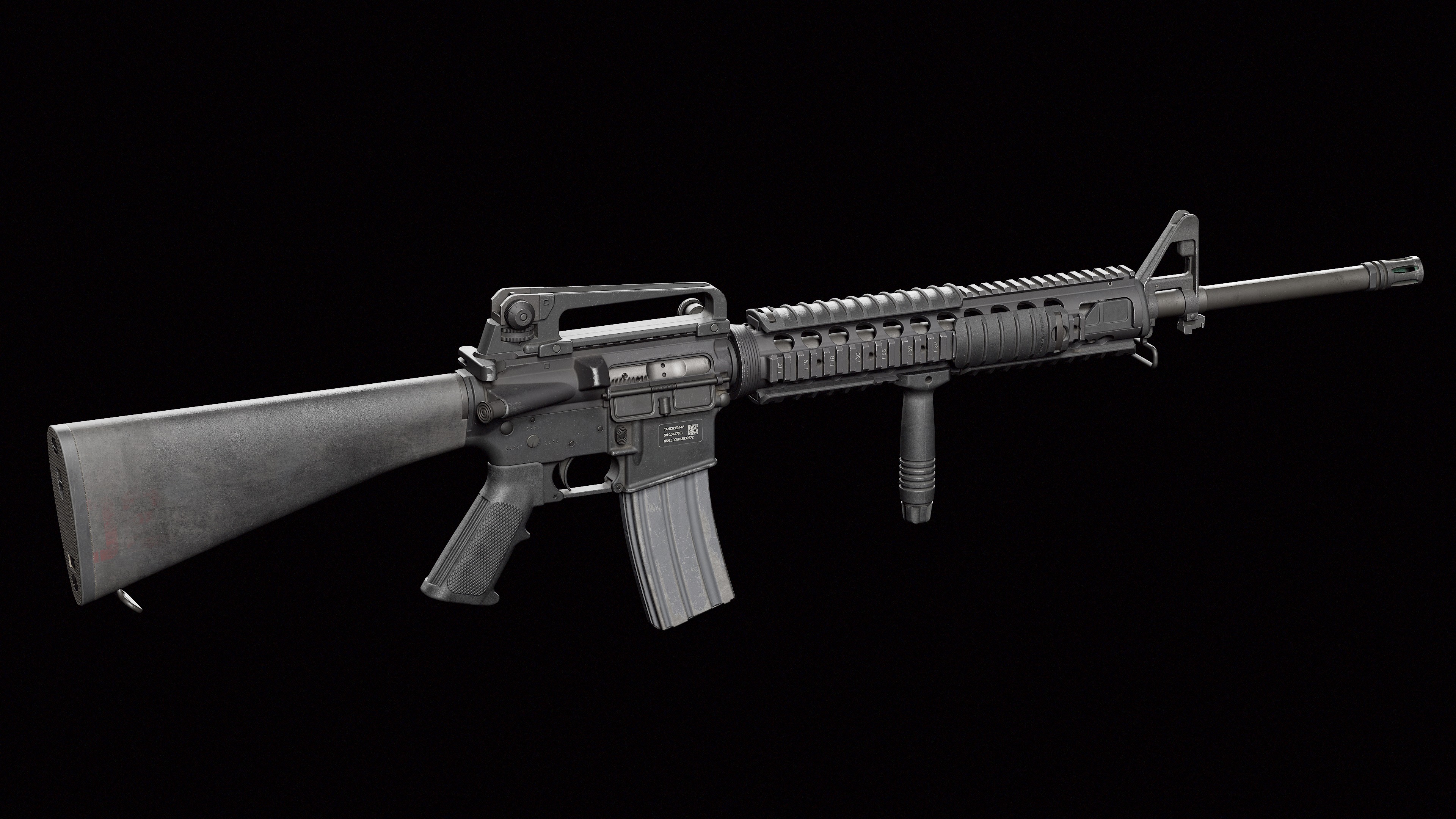 M16A4 Low-poly 3D model_7