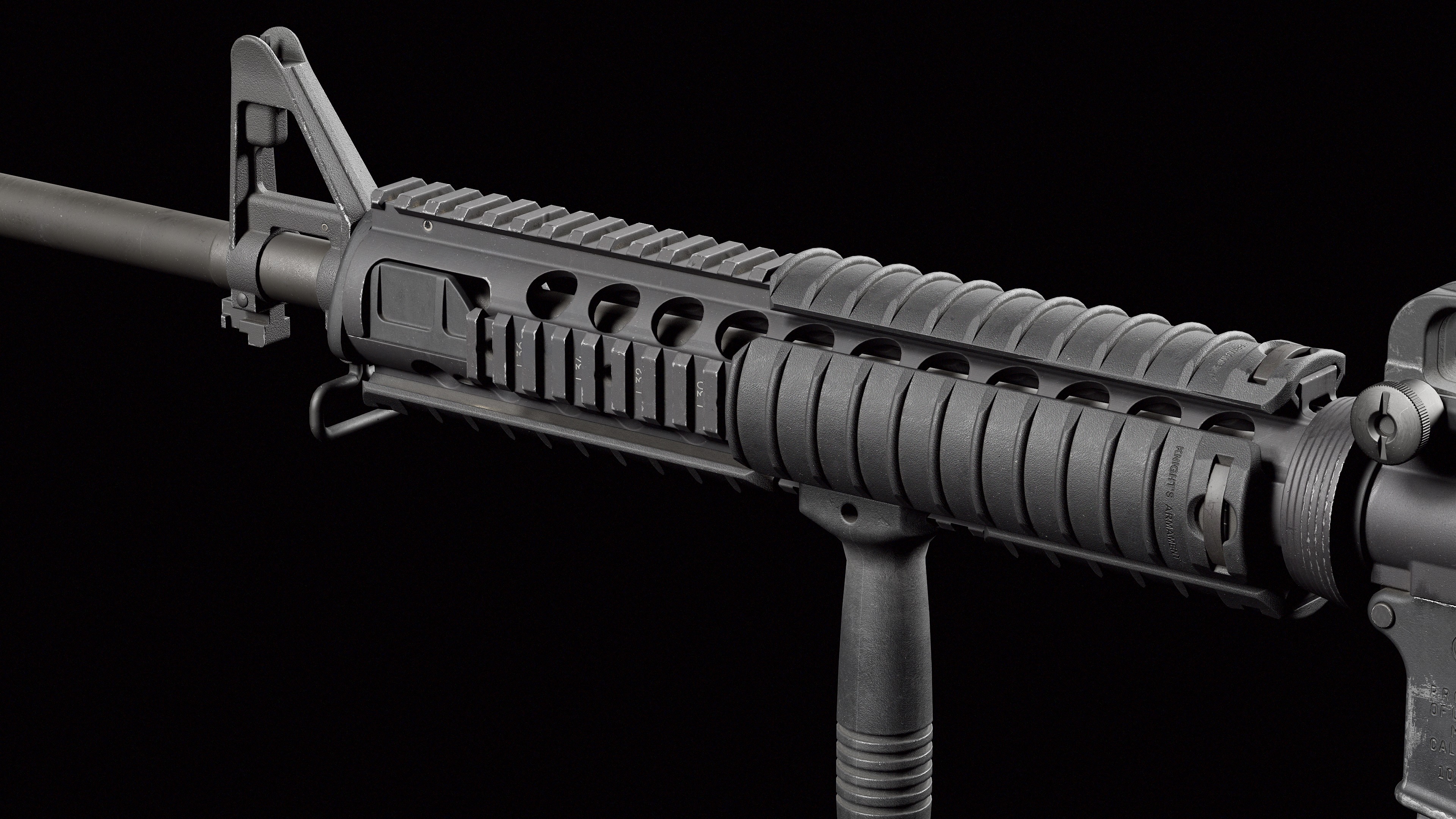 M16A4 Low-poly 3D model_3