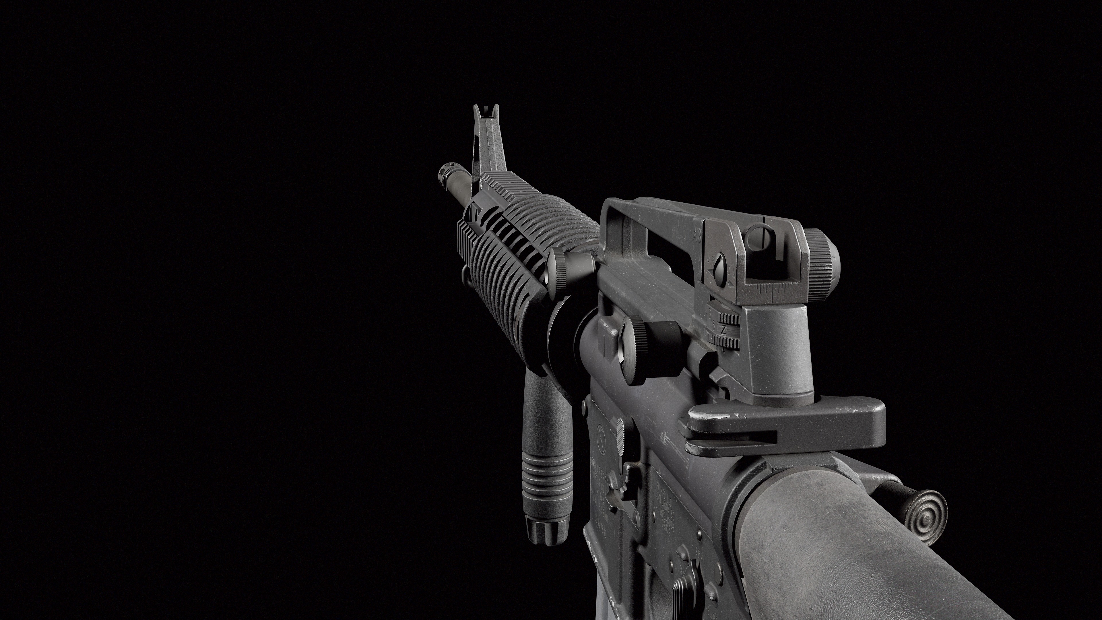 M16A4 Low-poly 3D model_8