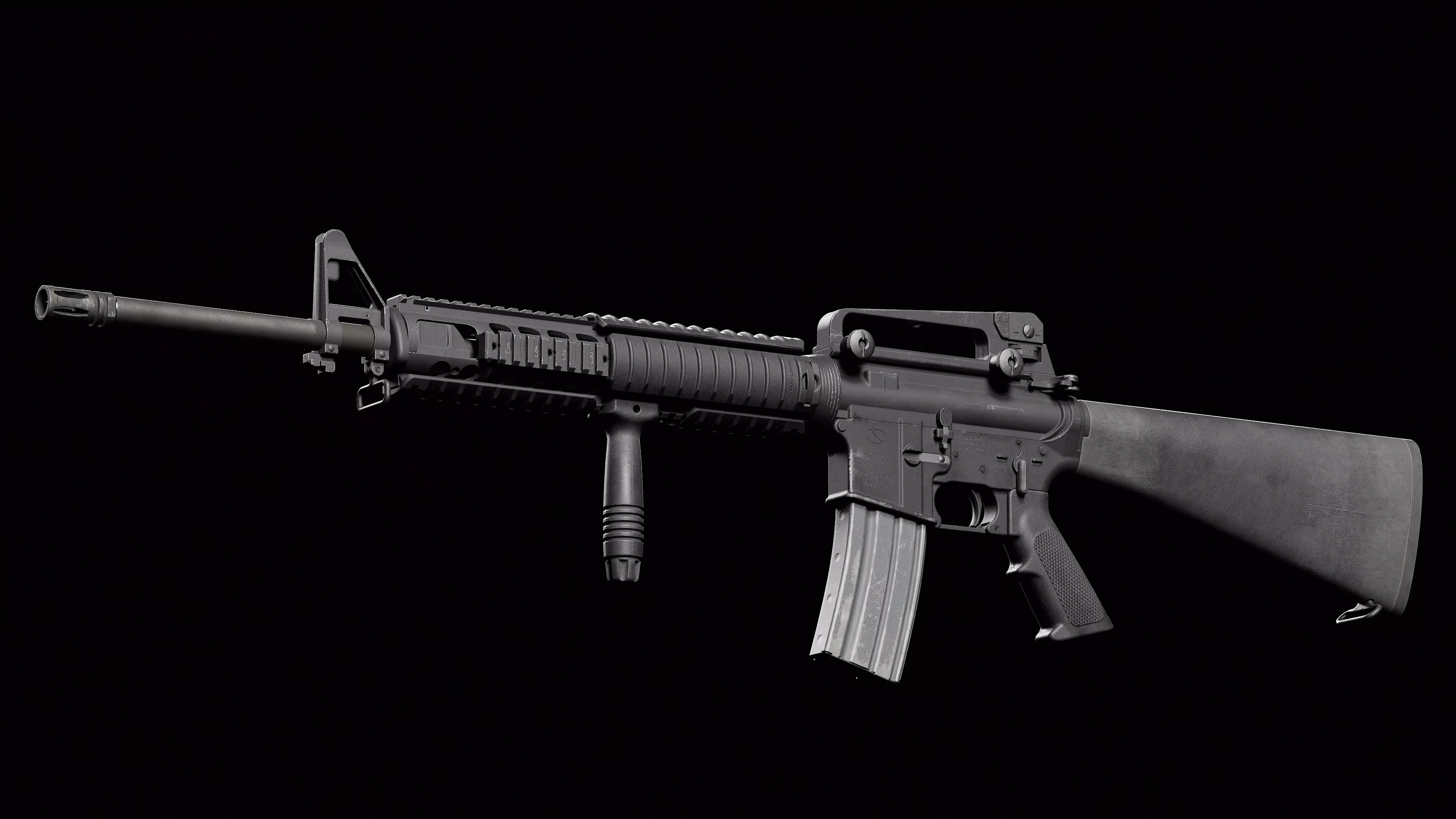 M16A4 Low-poly 3D model_0