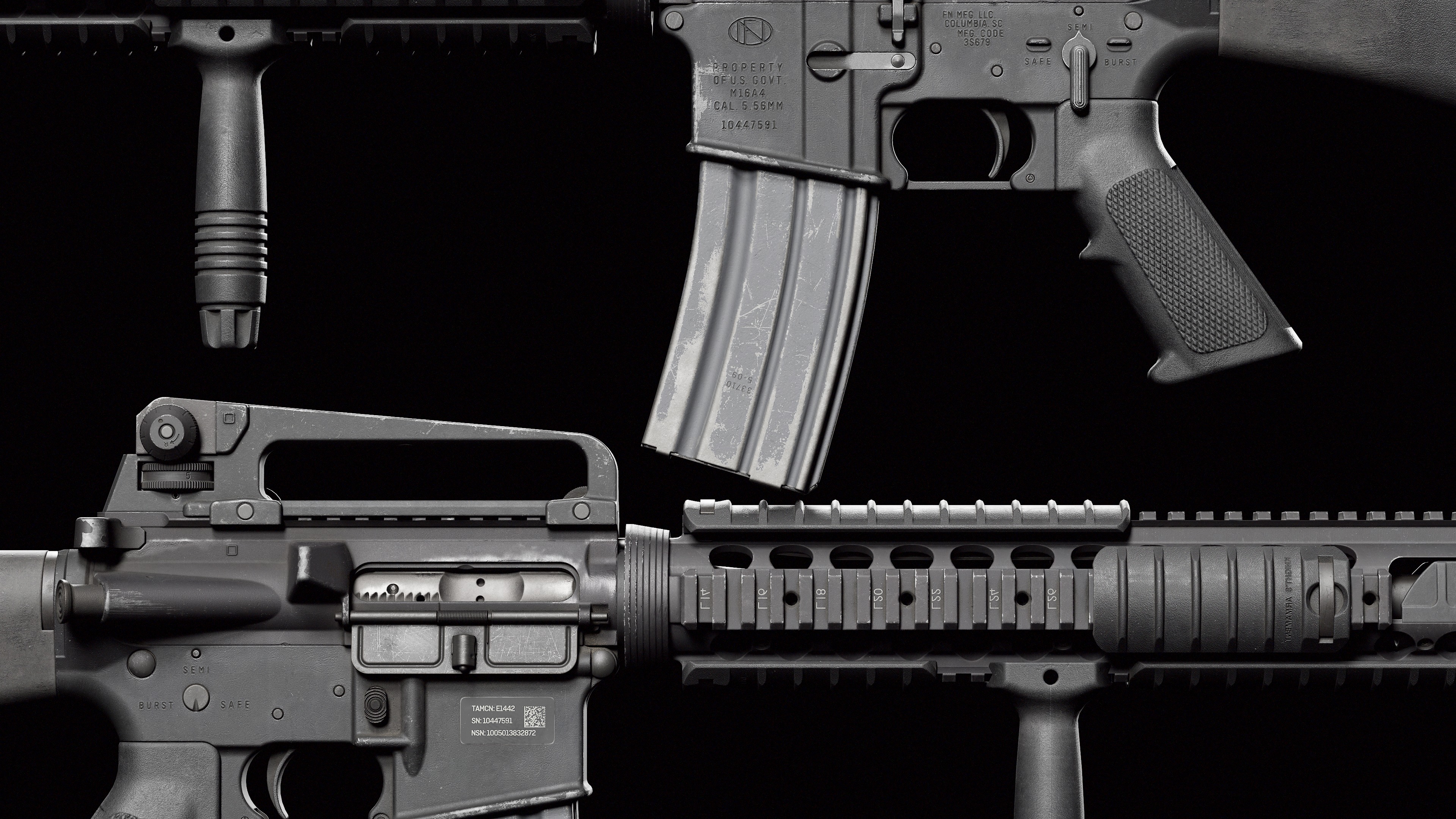 M16A4 Low-poly 3D model_11