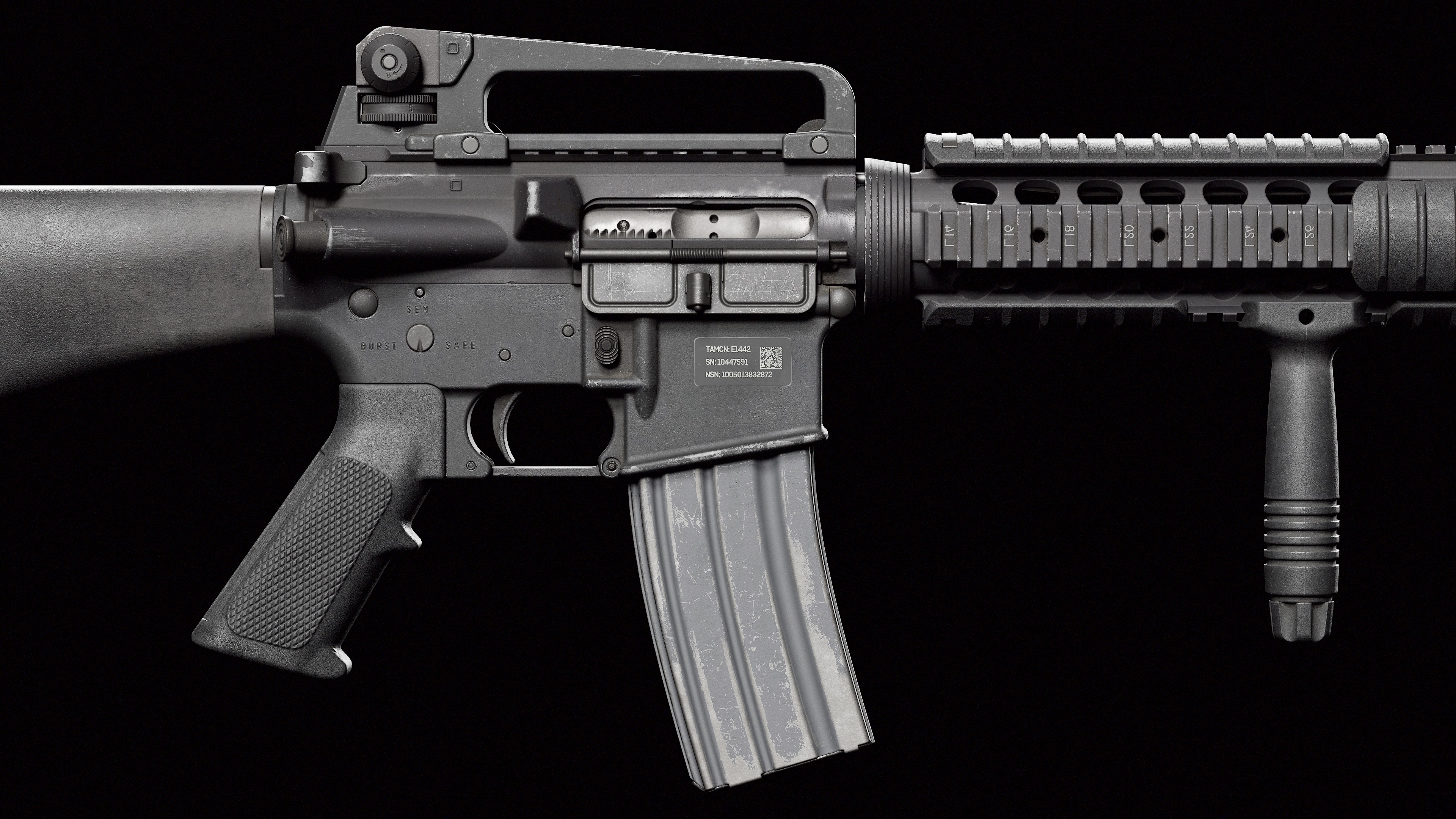 M16A4 Low-poly 3D model_6