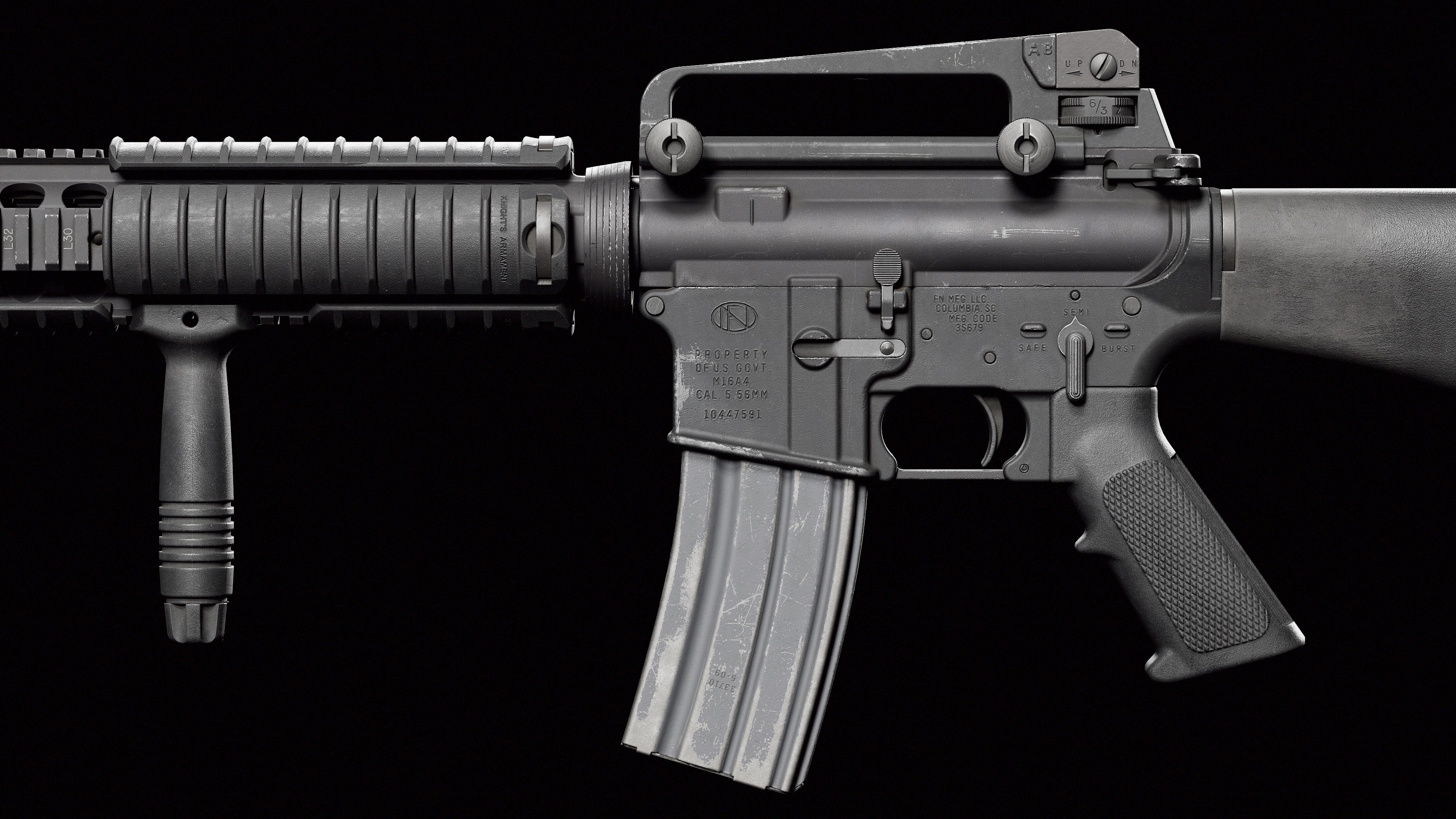 M16A4 Low-poly 3D model_5