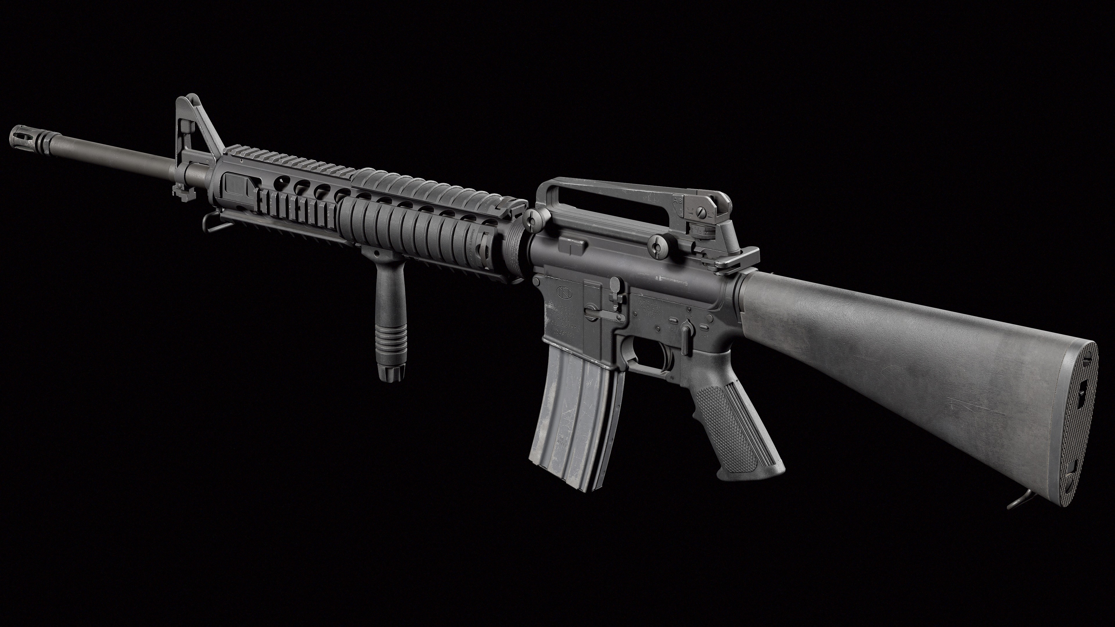 M16A4 Low-poly 3D model_1