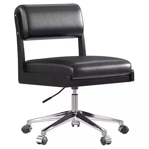Norris Armless Desk Chair Sonoma Black Four Hands