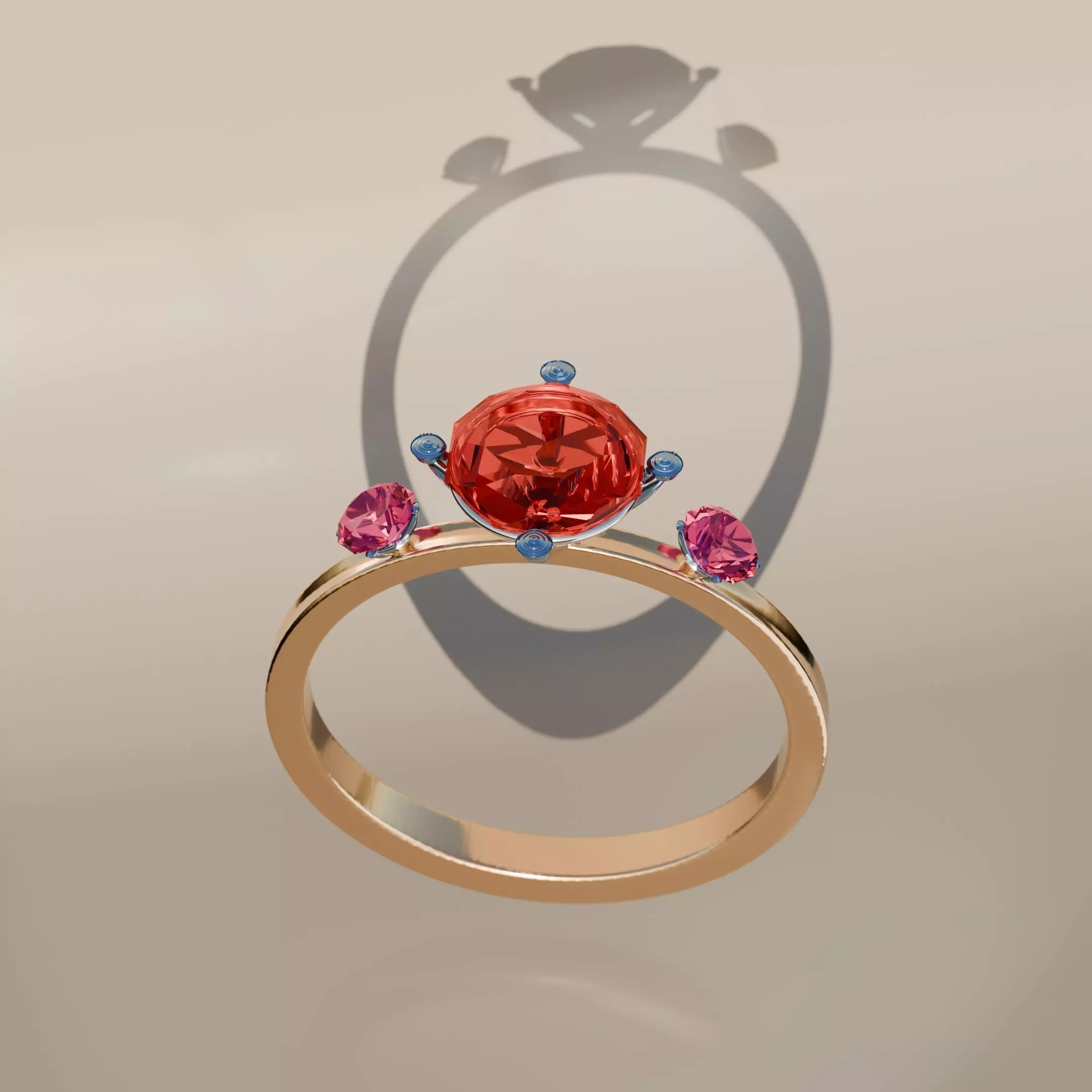 Diamond Ring Model Low-poly 3D model