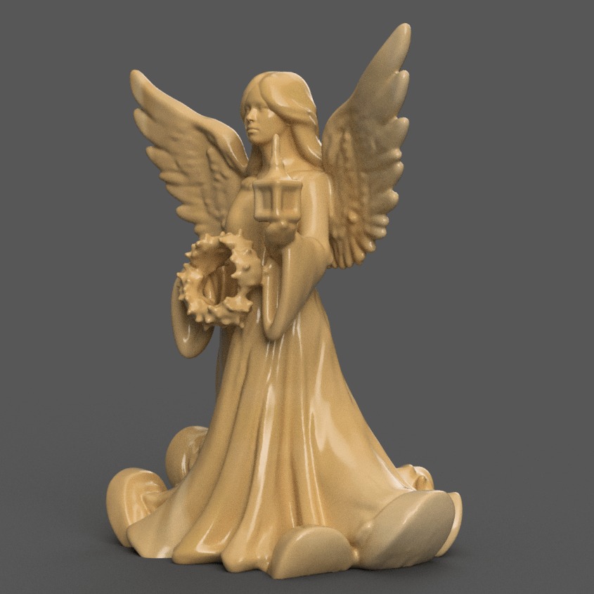 angel for christmas decoration 005 3D print model_1