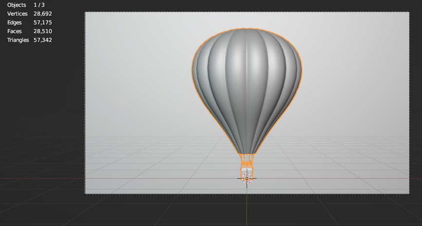 Air Balloon 3D medium poly Low-poly 3D model_7