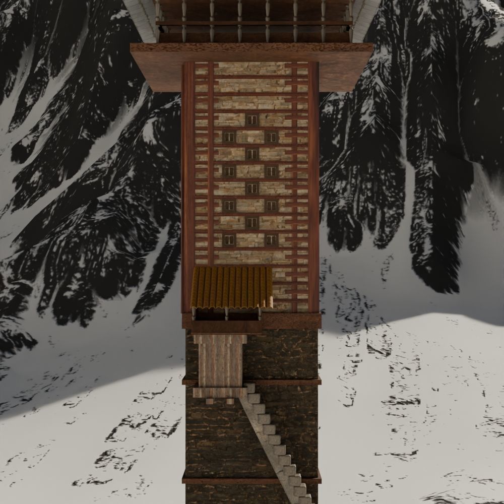 Temples In Mountains - Chehni Koti 3D model_1