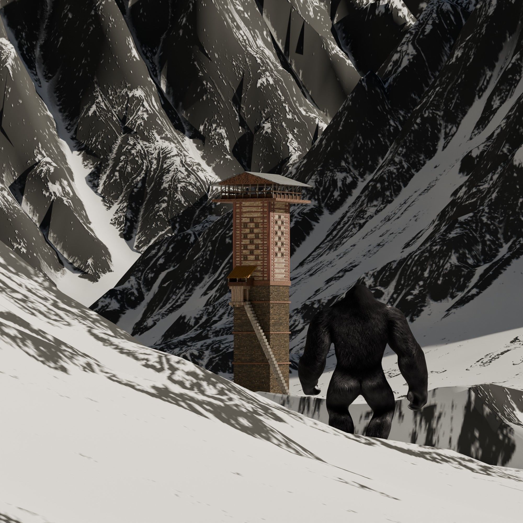 Temples In Mountains - Chehni Koti 3D model_2