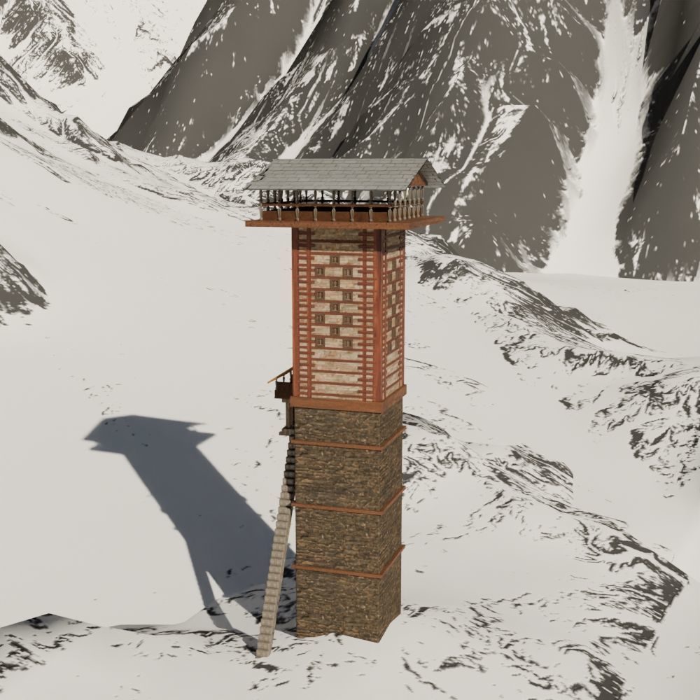 Temples In Mountains - Chehni Koti 3D model_3