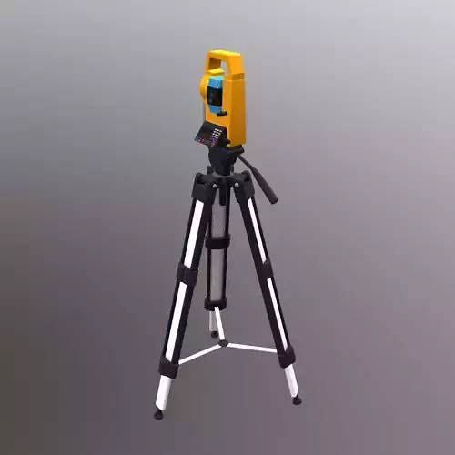 Road Survey Equipment Low Poly