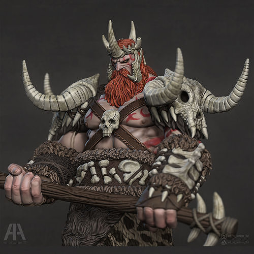 The Barbarian Miniature 3D print model