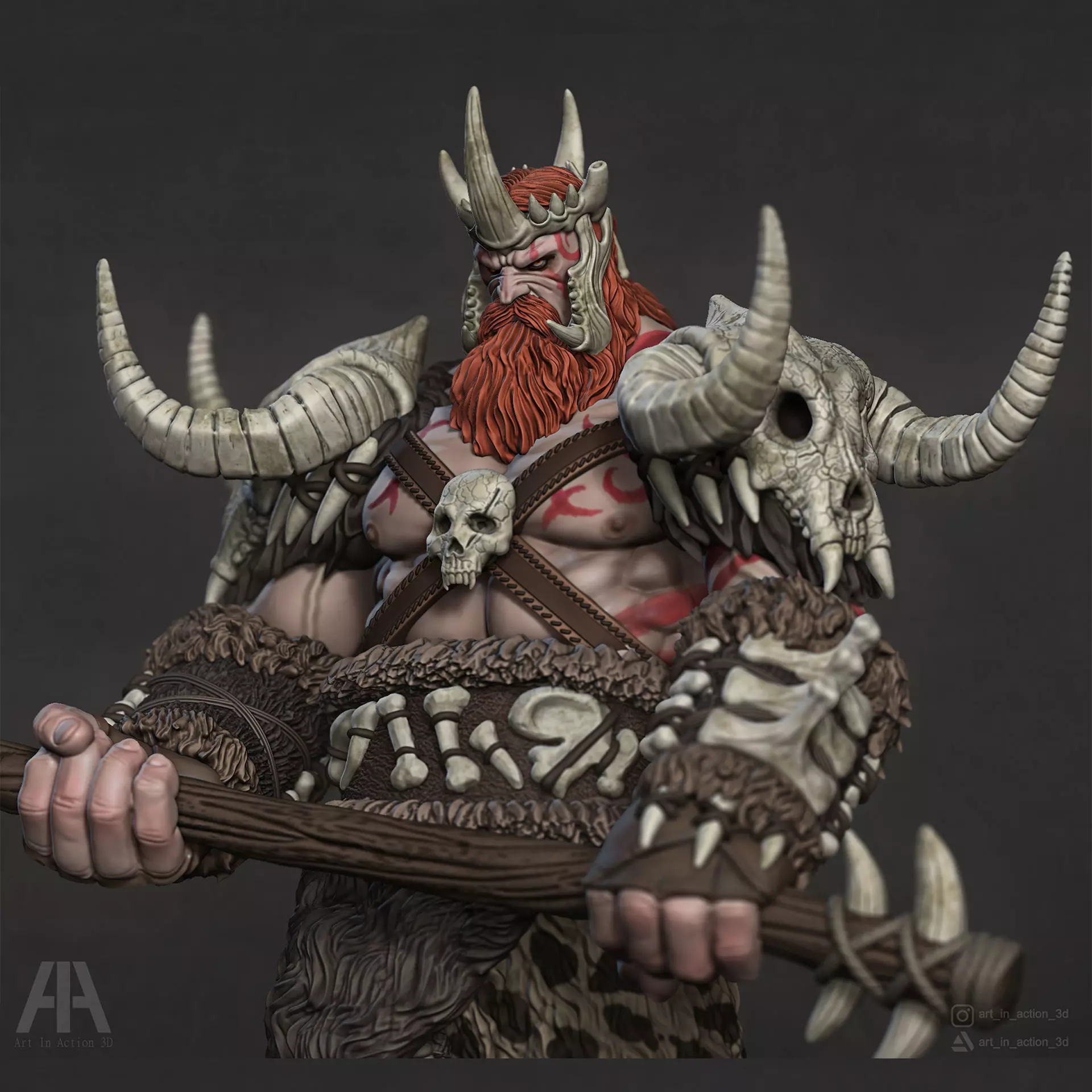 The Barbarian Miniature 3D print model