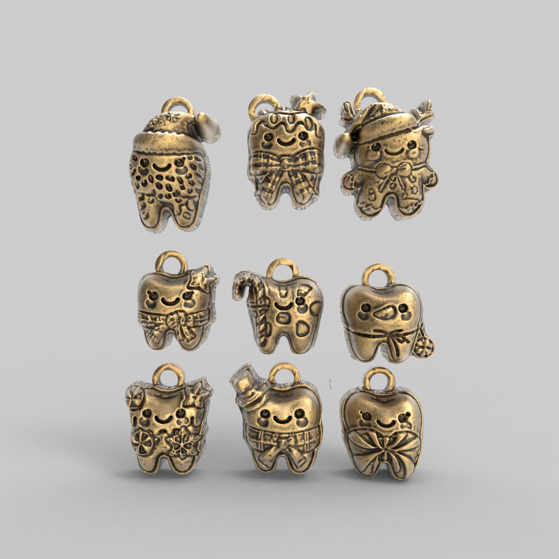 christmas cute teeth decor  3D print model_1
