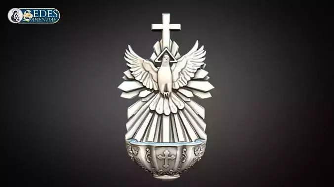 Divine Holy Spirit - Holy Water Font 3D print model
