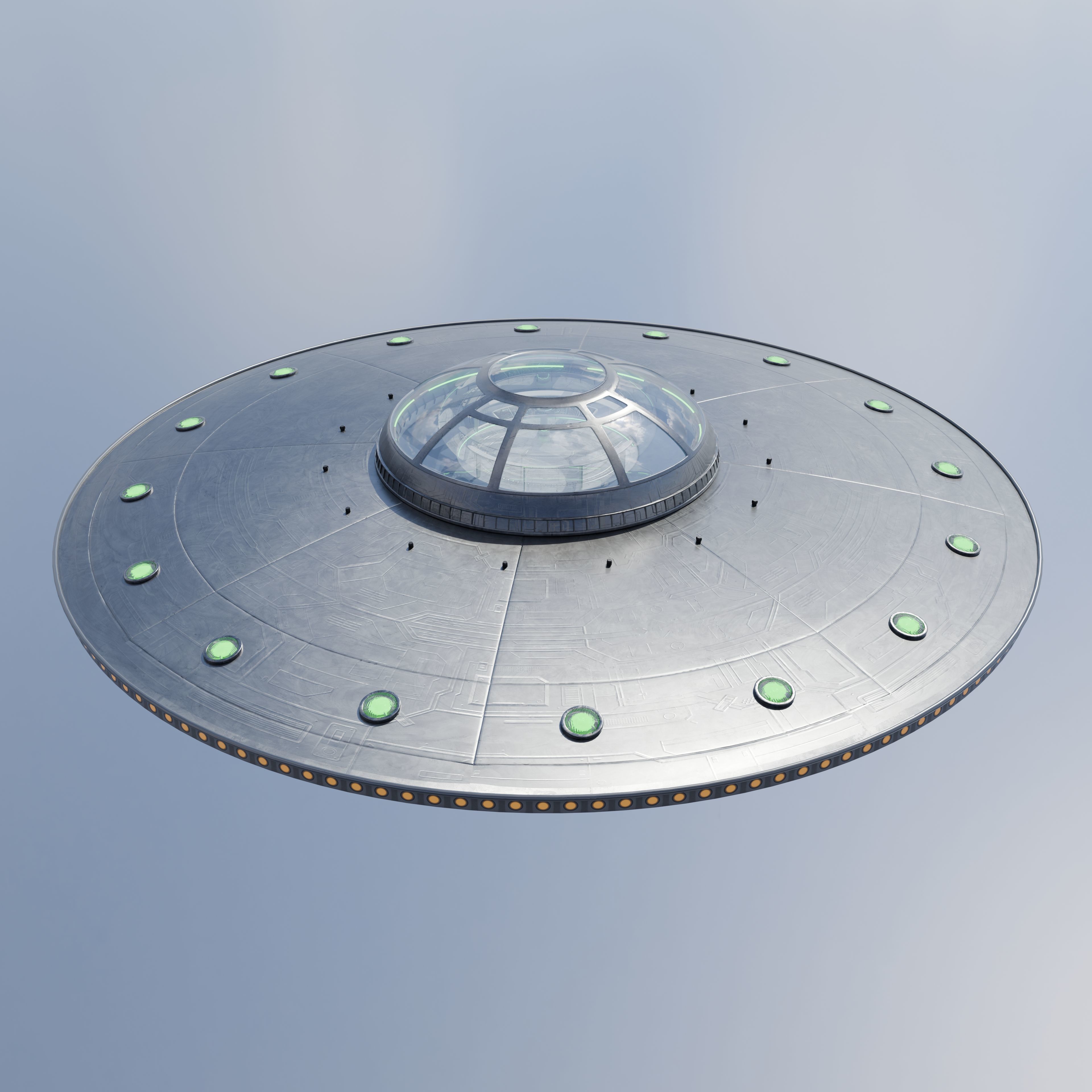 UFO - SpaceShip - Alien - Ovni - Extraterrestre - Nave Espacial 3D model_8