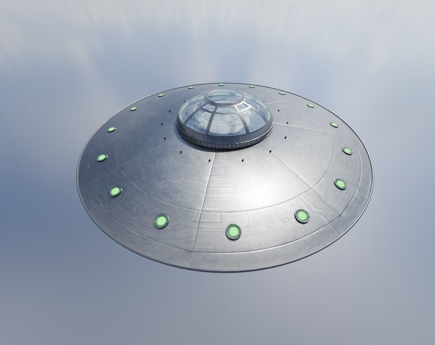 UFO - SpaceShip - Alien - Ovni - Extraterrestre - Nave Espacial 3D model_1