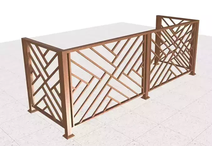 Modern iron balcony railing