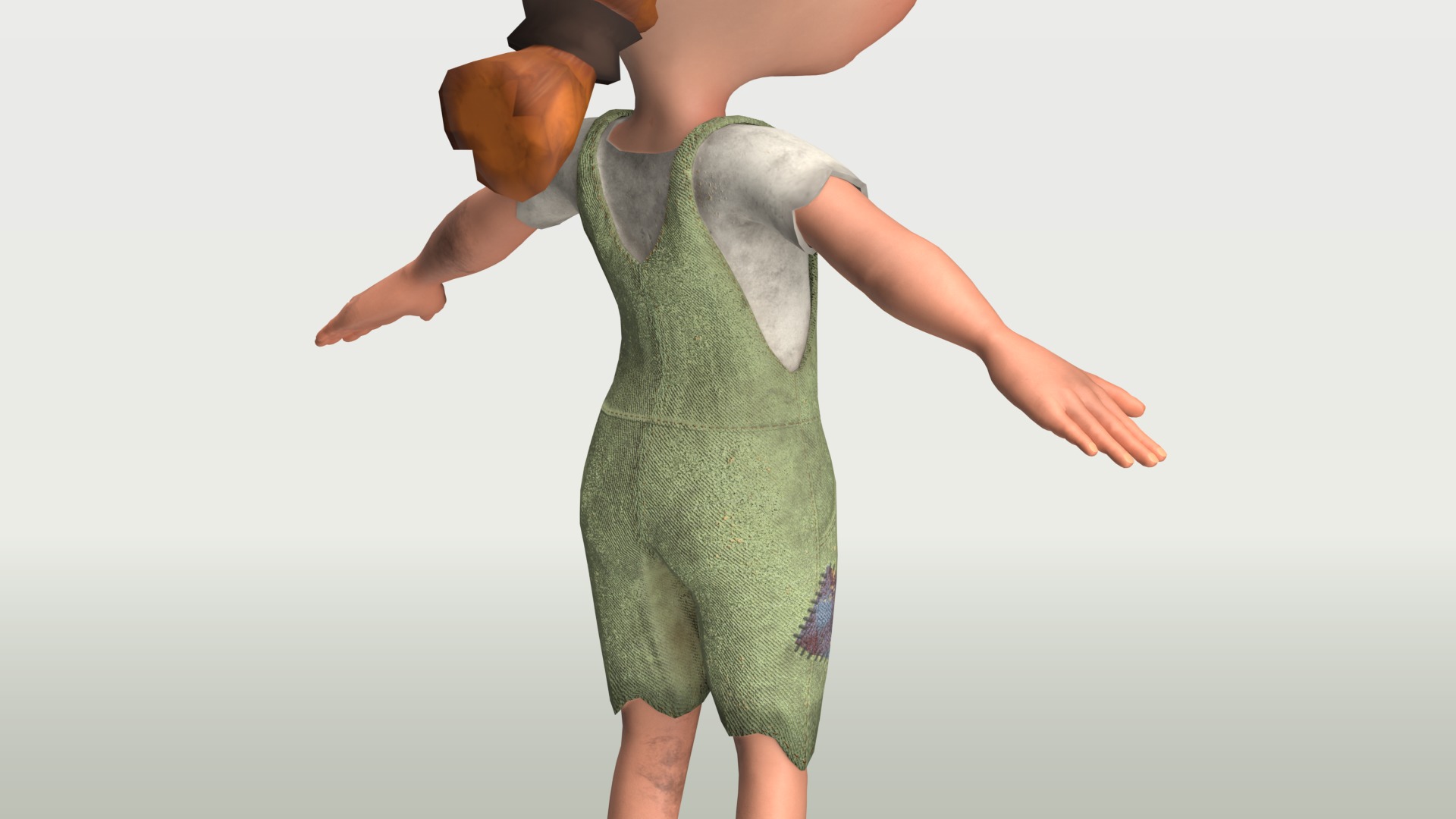 Cartoon Girl - Stylized 3D Model Poor and Normal Skins Low-poly 3D model_9