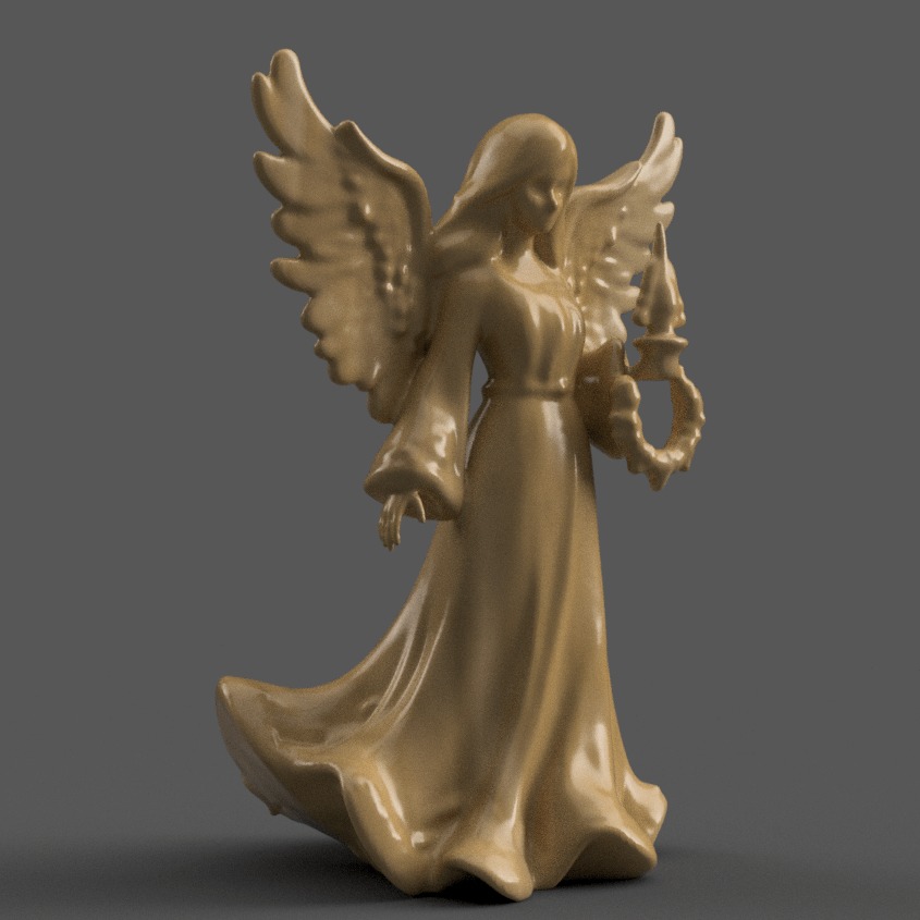 angel for christmas decoration 006 3D print model_7