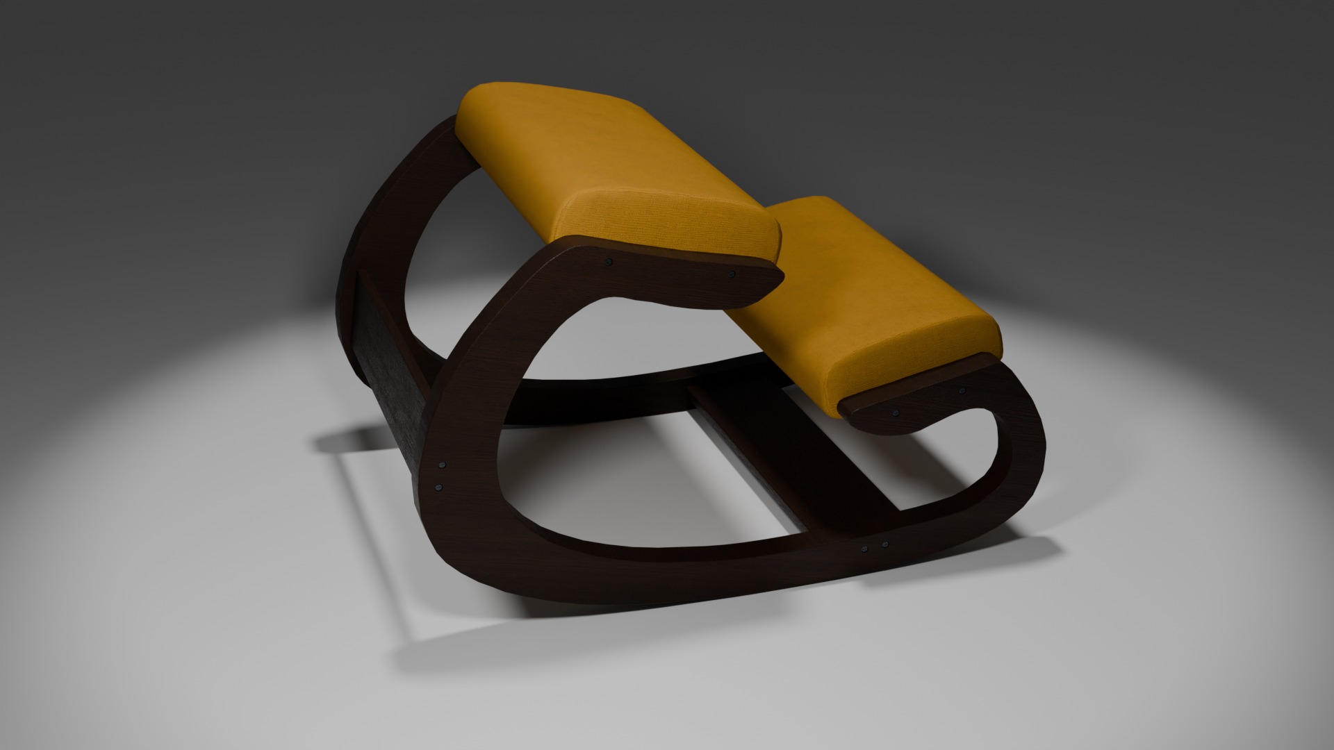 Ergonomic Kneeling Chair 3D model_4