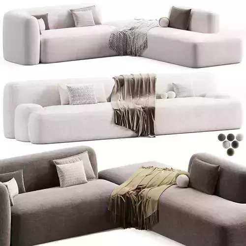 Colud Sectional Sofa 1 3D model