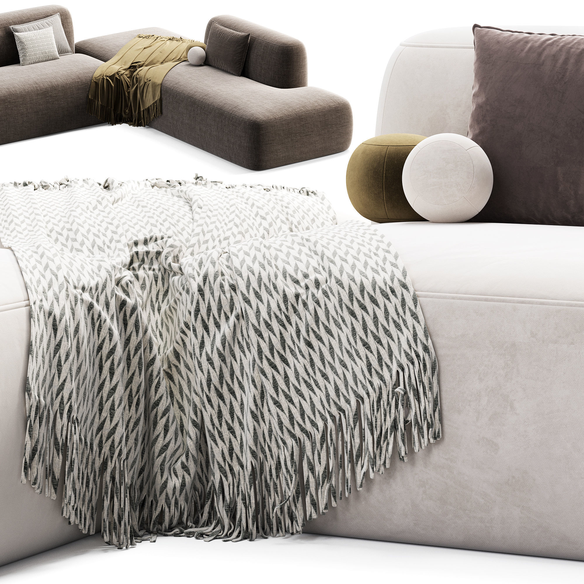 Colud Sectional Sofa 1 3D model_2