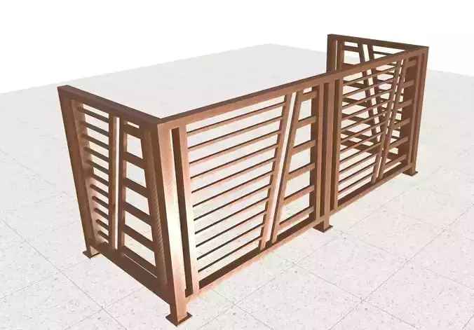 Contemporary iron balcony railing