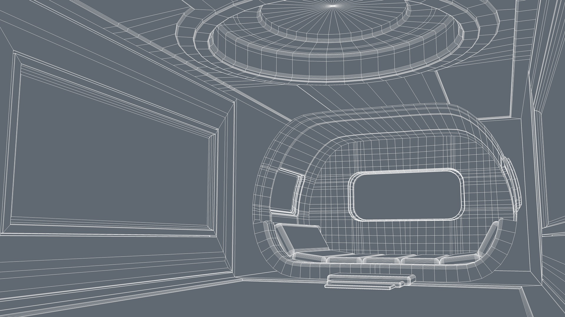 Futuristic Bedroom 3D model_9