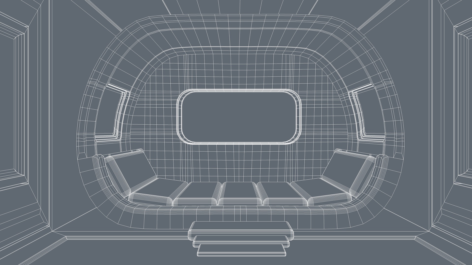 Futuristic Bedroom 3D model_8