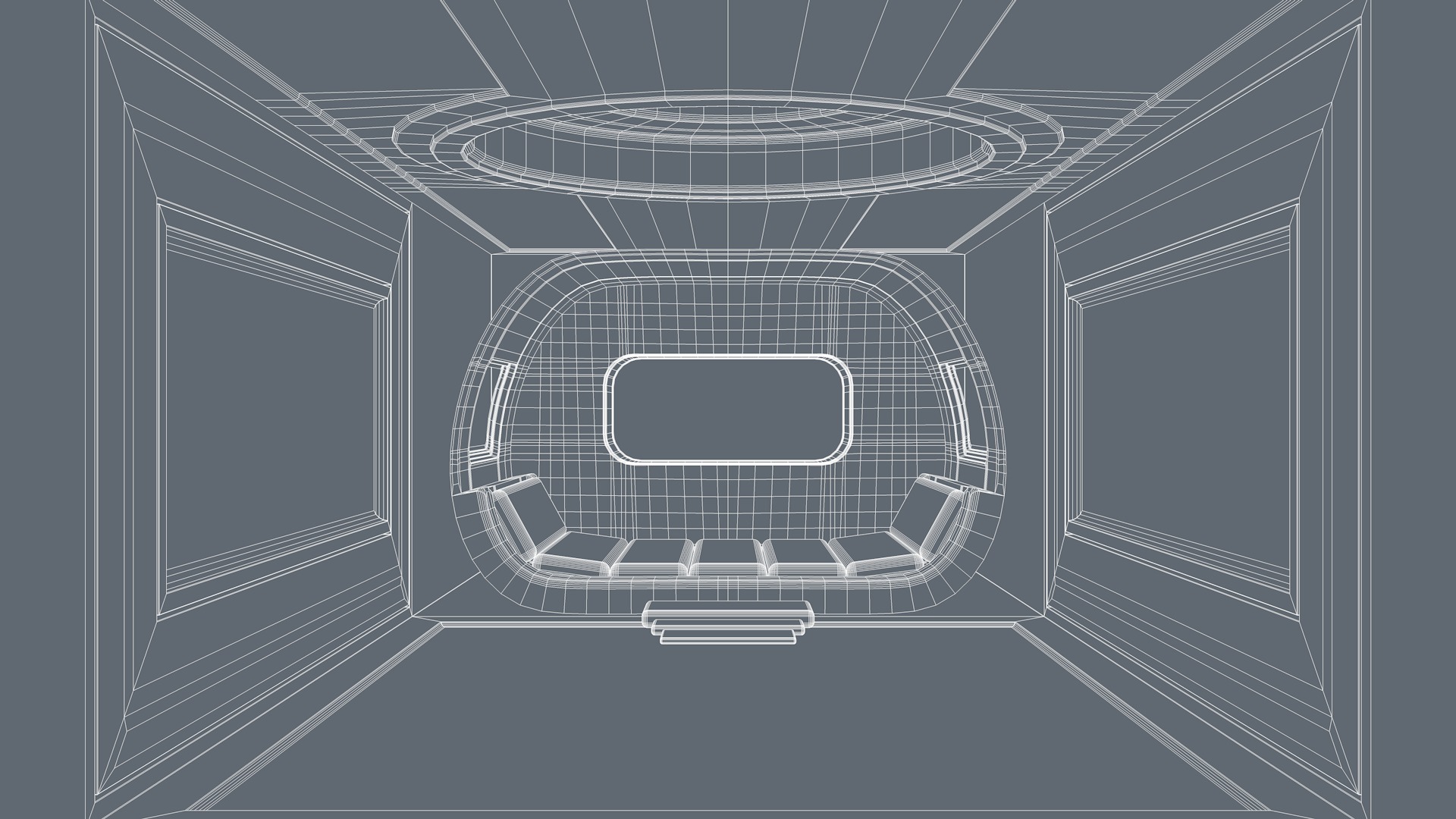 Futuristic Bedroom 3D model_7