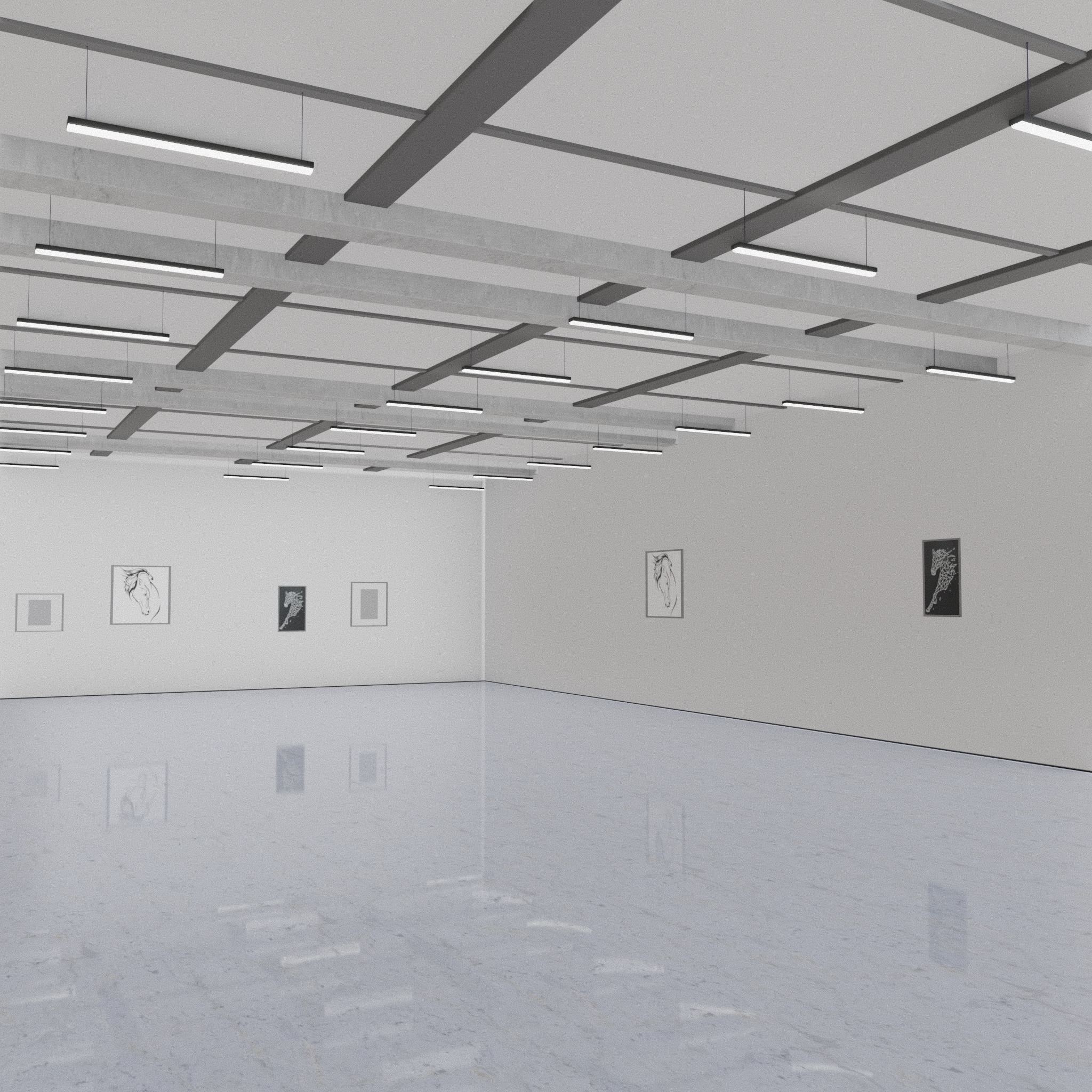 OFFICE ROOM empty INTERIOR 3D 3D model_1