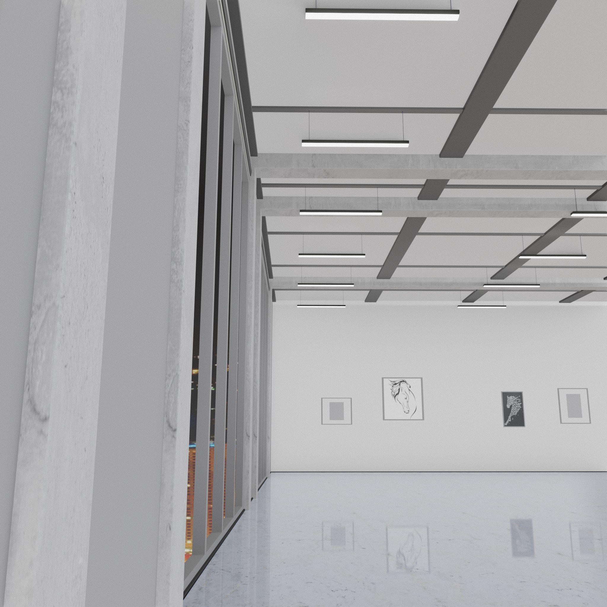 OFFICE ROOM empty INTERIOR 3D 3D model_3