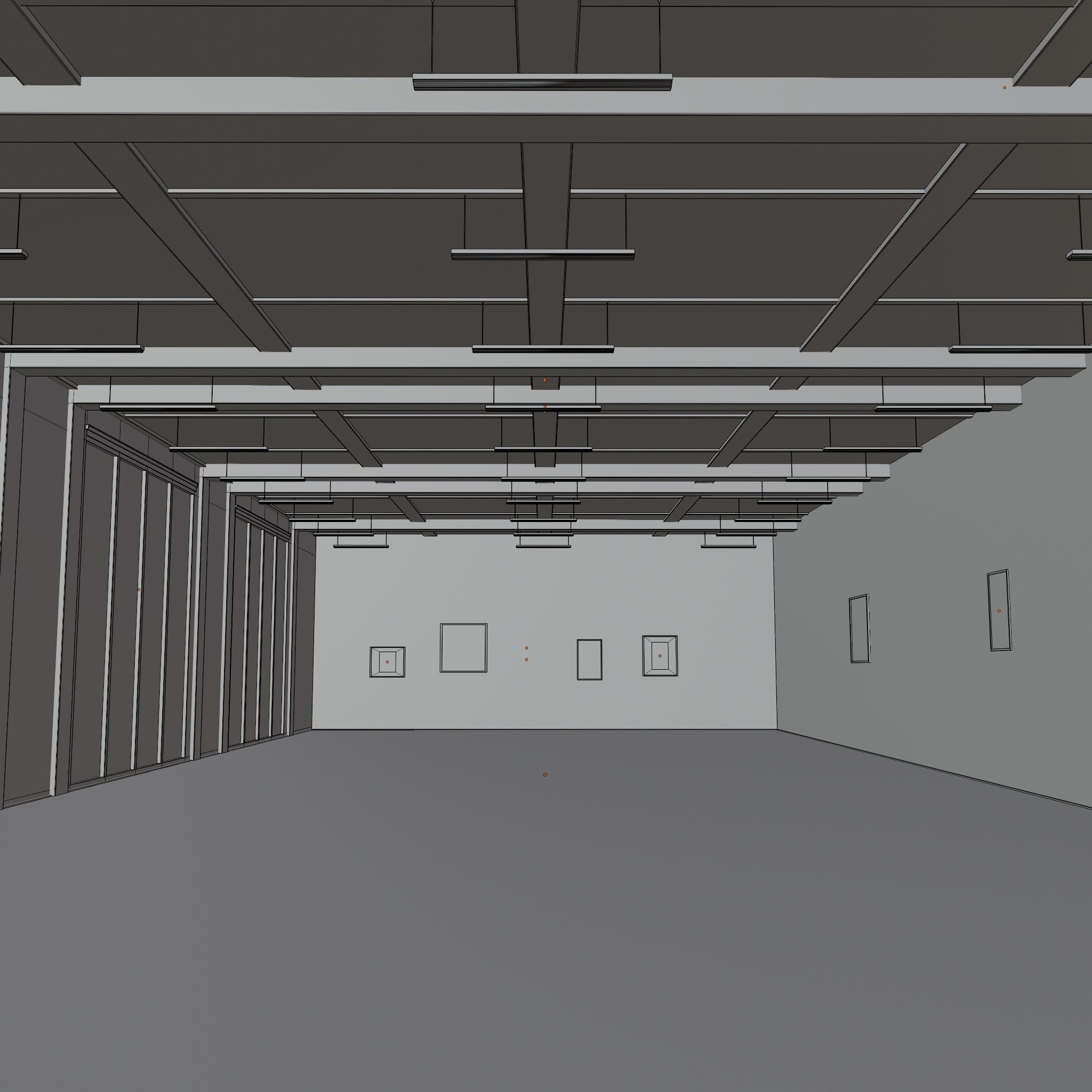 OFFICE ROOM empty INTERIOR 3D 3D model_9